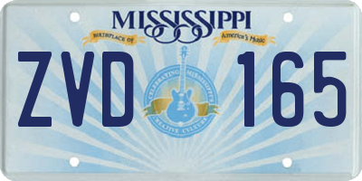MS license plate ZVD165