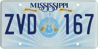 MS license plate ZVD167