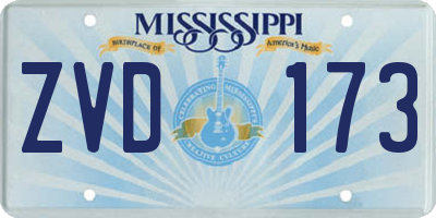 MS license plate ZVD173