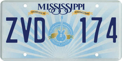 MS license plate ZVD174