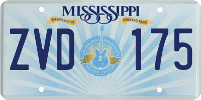 MS license plate ZVD175