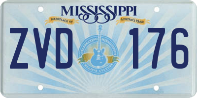 MS license plate ZVD176
