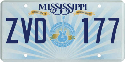 MS license plate ZVD177