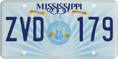 MS license plate ZVD179