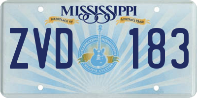 MS license plate ZVD183