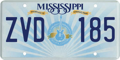 MS license plate ZVD185