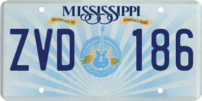 MS license plate ZVD186