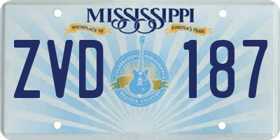 MS license plate ZVD187