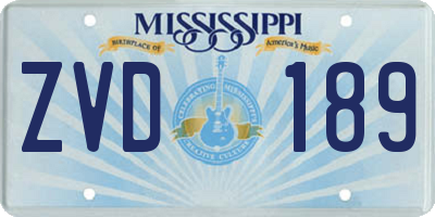 MS license plate ZVD189