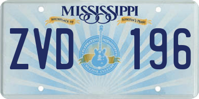 MS license plate ZVD196