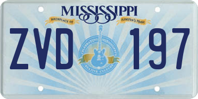 MS license plate ZVD197