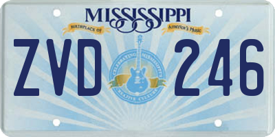 MS license plate ZVD246