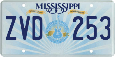 MS license plate ZVD253