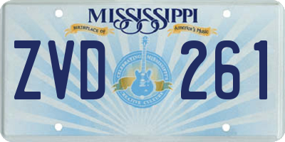 MS license plate ZVD261
