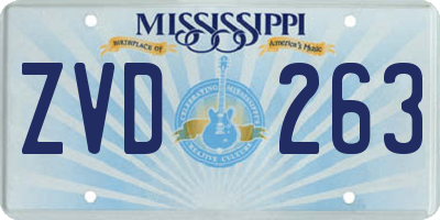 MS license plate ZVD263