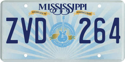 MS license plate ZVD264
