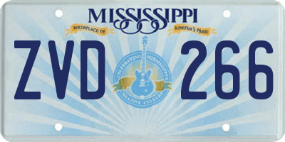 MS license plate ZVD266