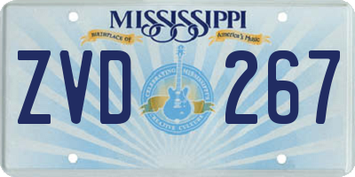 MS license plate ZVD267
