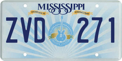 MS license plate ZVD271