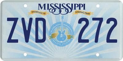 MS license plate ZVD272