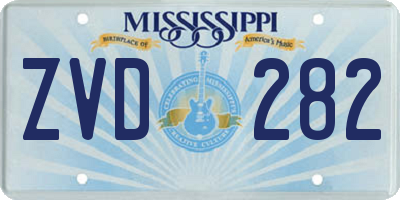 MS license plate ZVD282