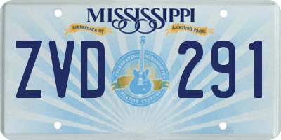 MS license plate ZVD291