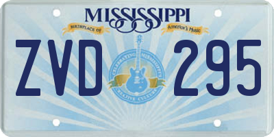 MS license plate ZVD295
