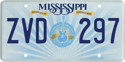 MS license plate ZVD297