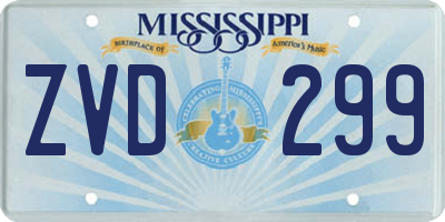 MS license plate ZVD299