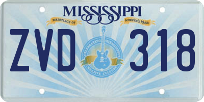 MS license plate ZVD318