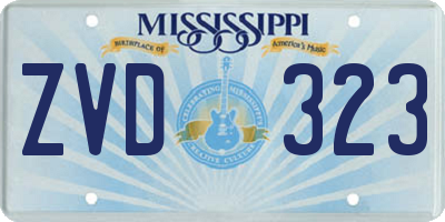 MS license plate ZVD323