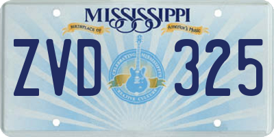 MS license plate ZVD325