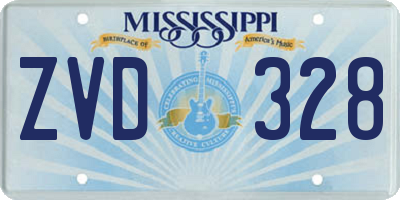 MS license plate ZVD328