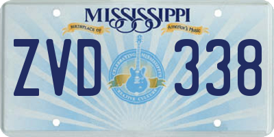 MS license plate ZVD338