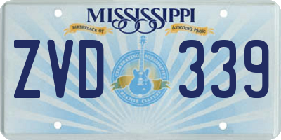 MS license plate ZVD339