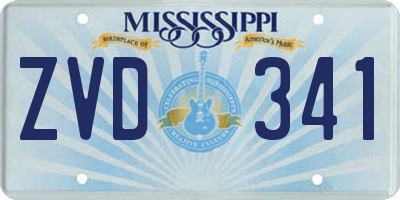 MS license plate ZVD341