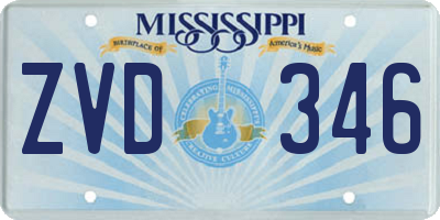 MS license plate ZVD346