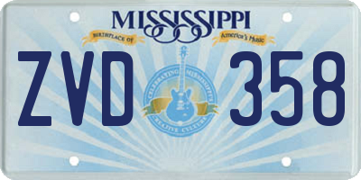 MS license plate ZVD358
