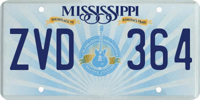 MS license plate ZVD364