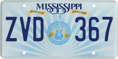 MS license plate ZVD367