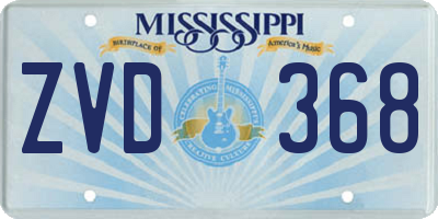 MS license plate ZVD368