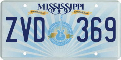MS license plate ZVD369