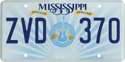 MS license plate ZVD370