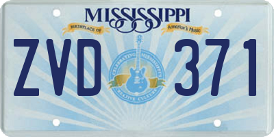 MS license plate ZVD371