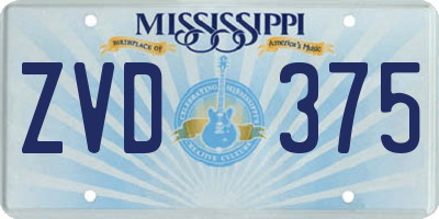 MS license plate ZVD375