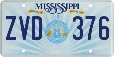 MS license plate ZVD376
