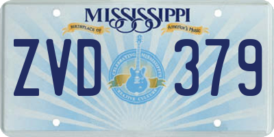 MS license plate ZVD379