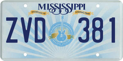 MS license plate ZVD381