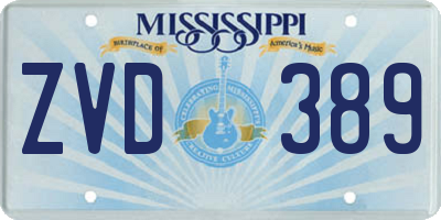 MS license plate ZVD389