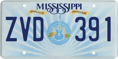 MS license plate ZVD391